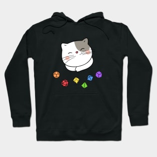 Colorful Dice with Cute Cat Hoodie